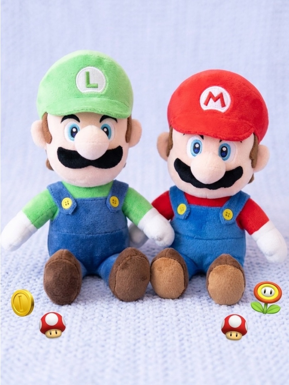 Nintendo Mario and Luigi Plush Duo - Red, Green, Blue